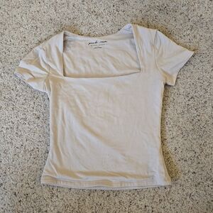 Pink Rose Cream Short Sleeve Tee